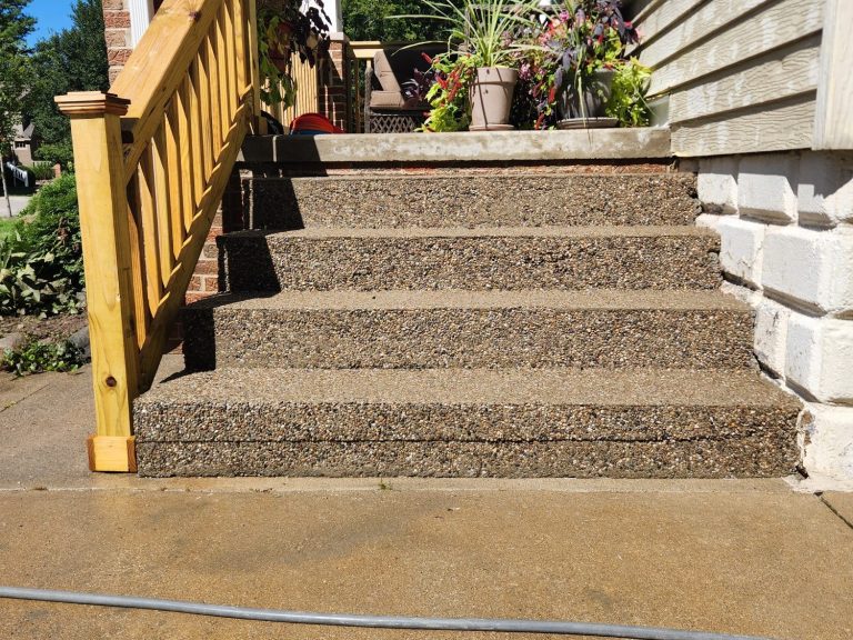 exposed aggregate steps